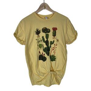 Femfetti‎ Cacti Front Tie Shirt Size Medium